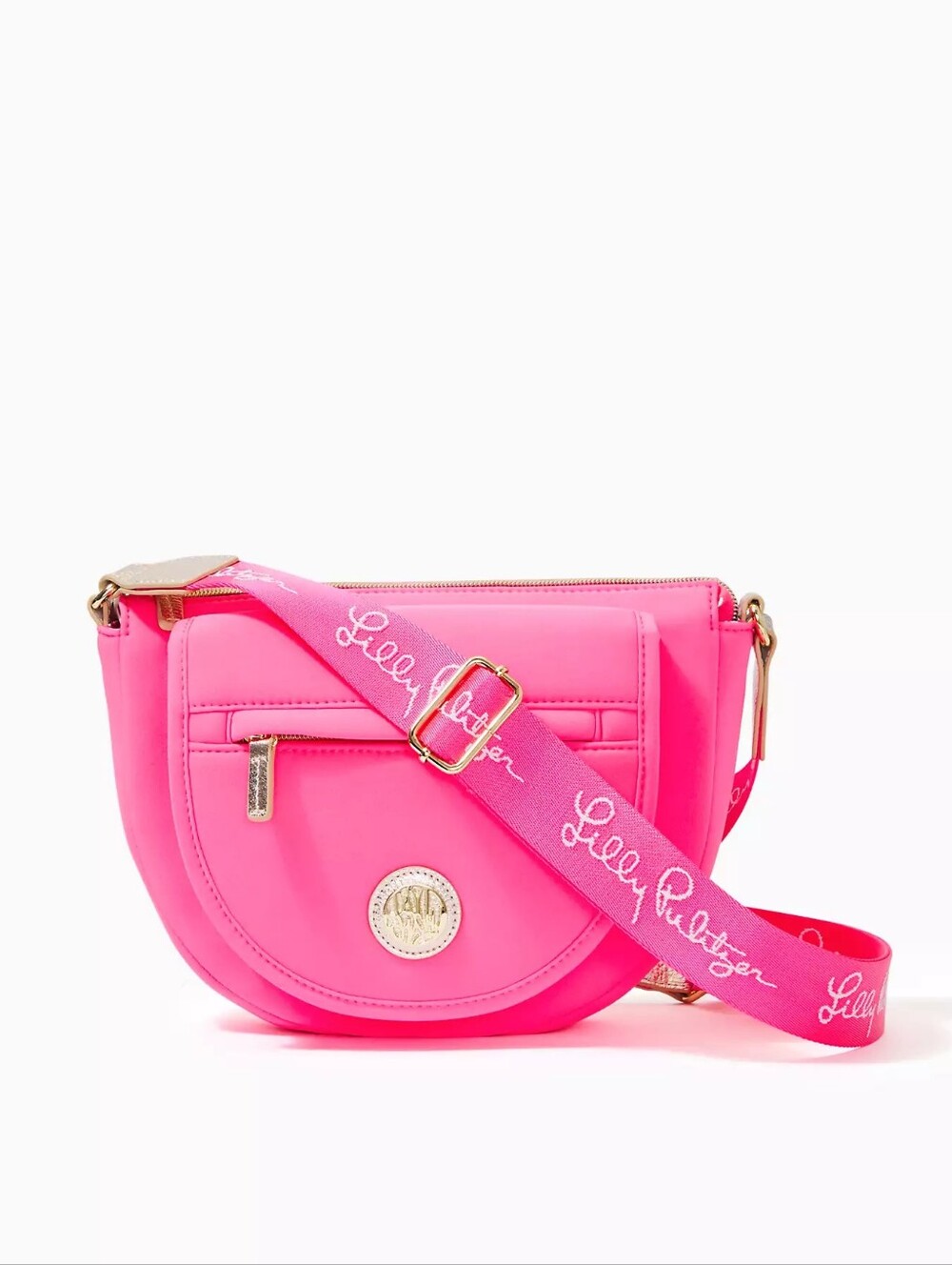 🌷NWOT LILLY PULITZER Giavanna Neoprene Crossbody Bag Purse AURA PINK #016846
